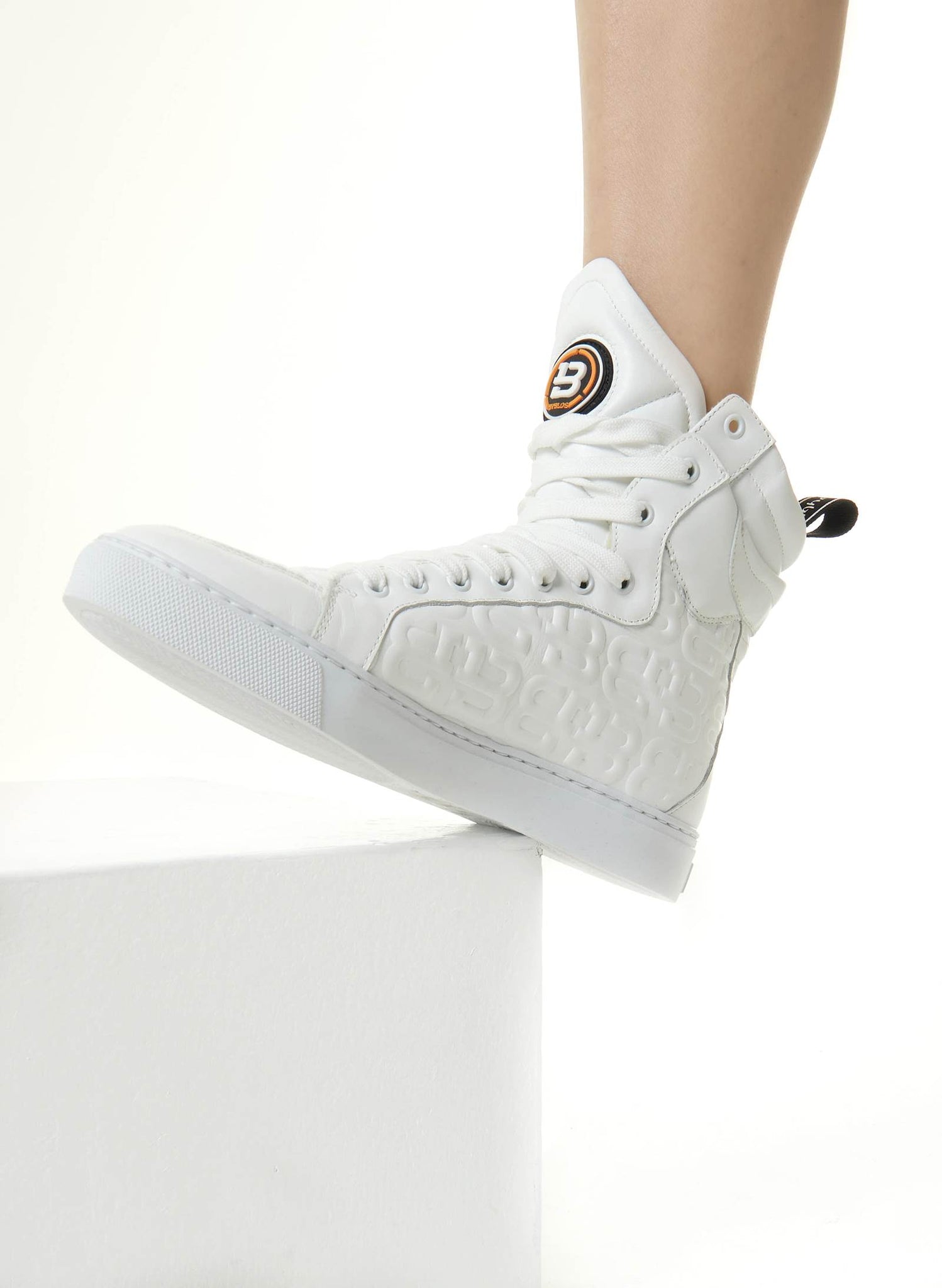 3D Logo White Sneakers Woman