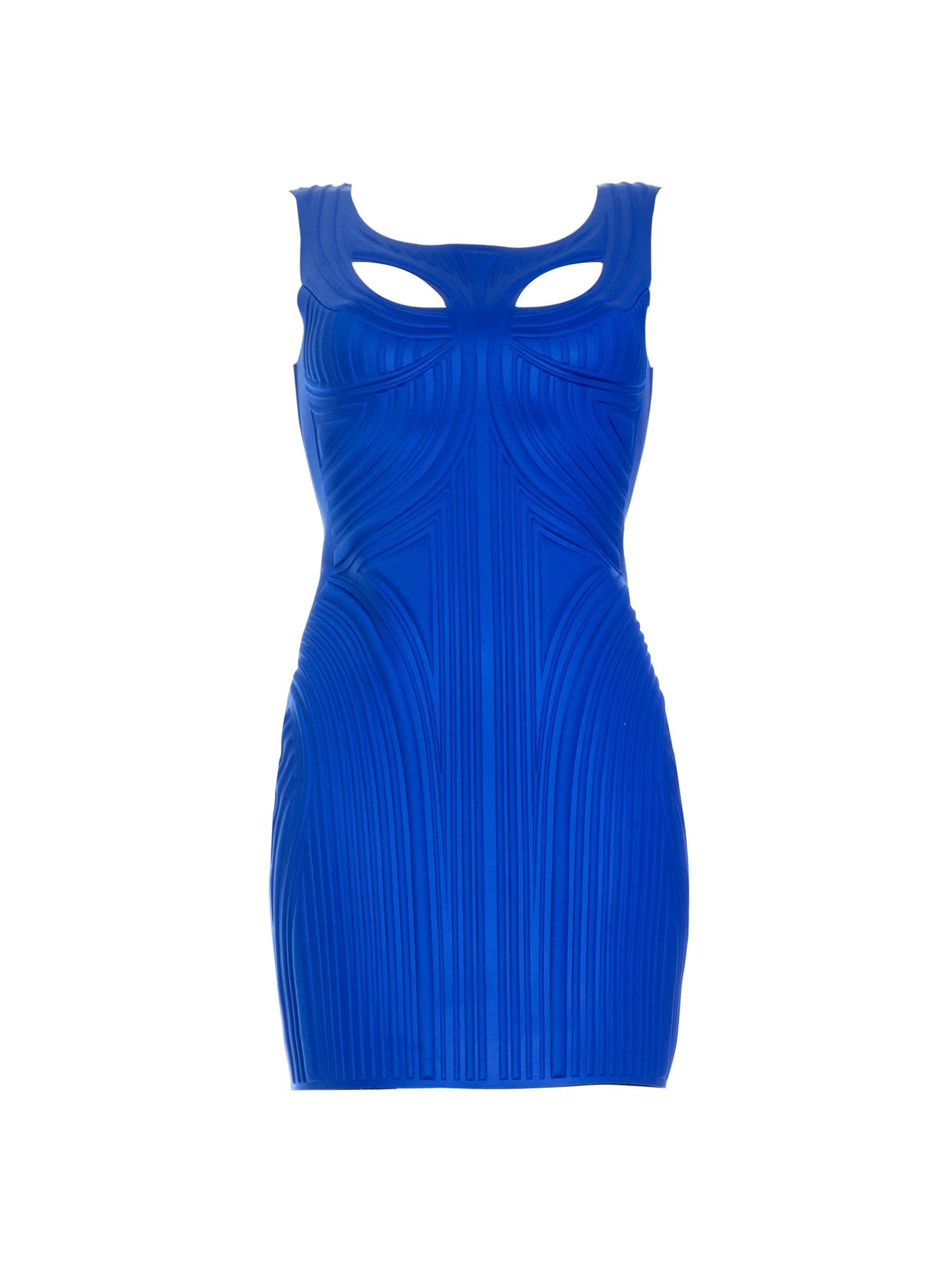 Blue Thermo Impressed Dress